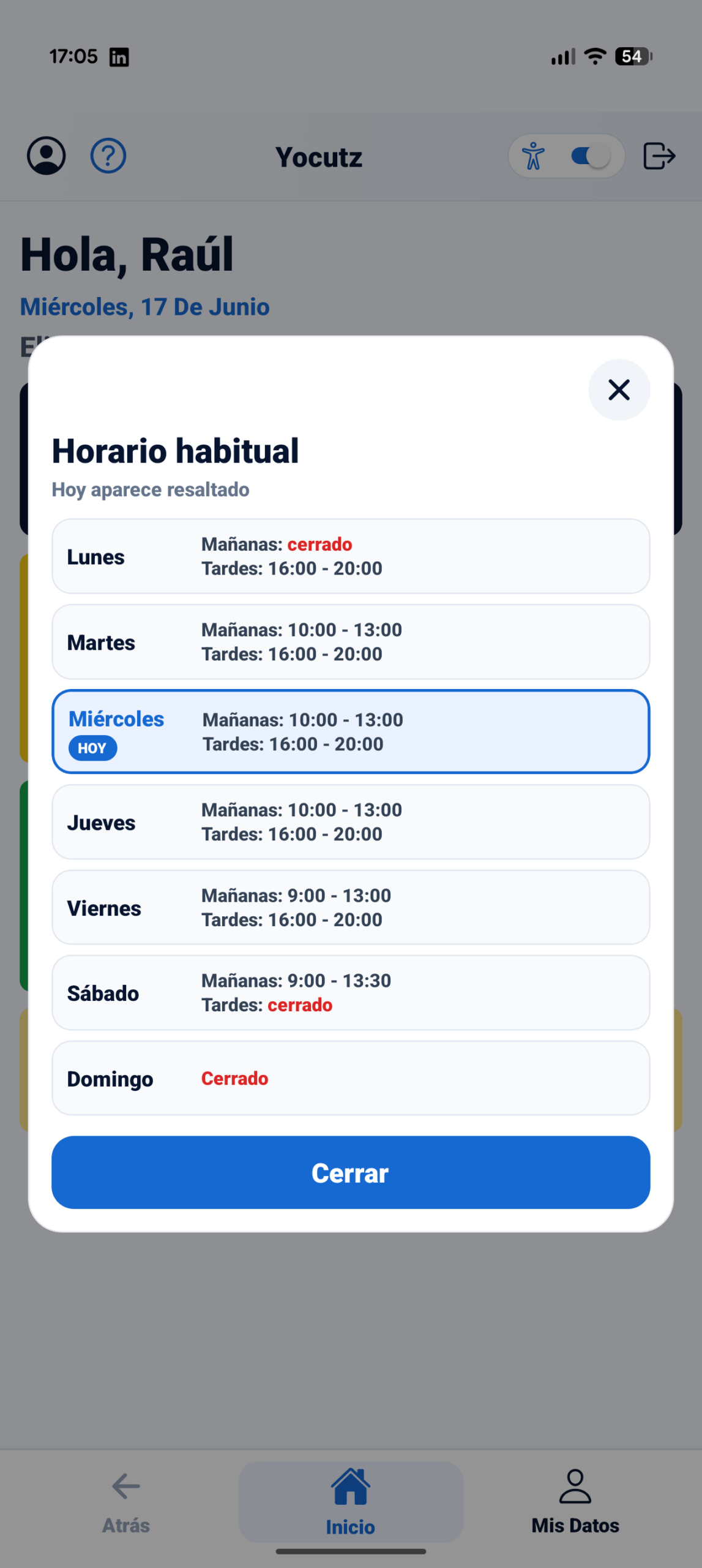 Confirmación accesible