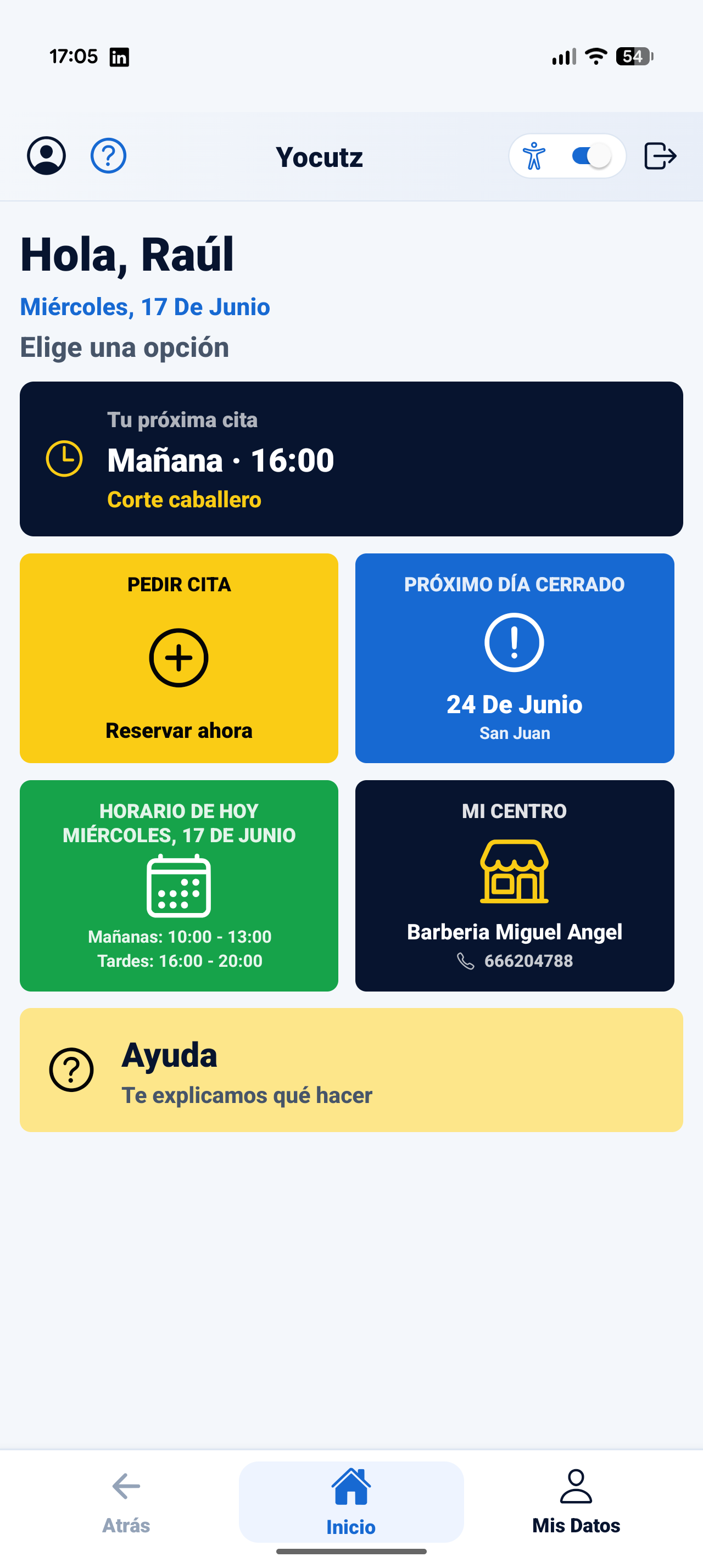 Inicio accesible