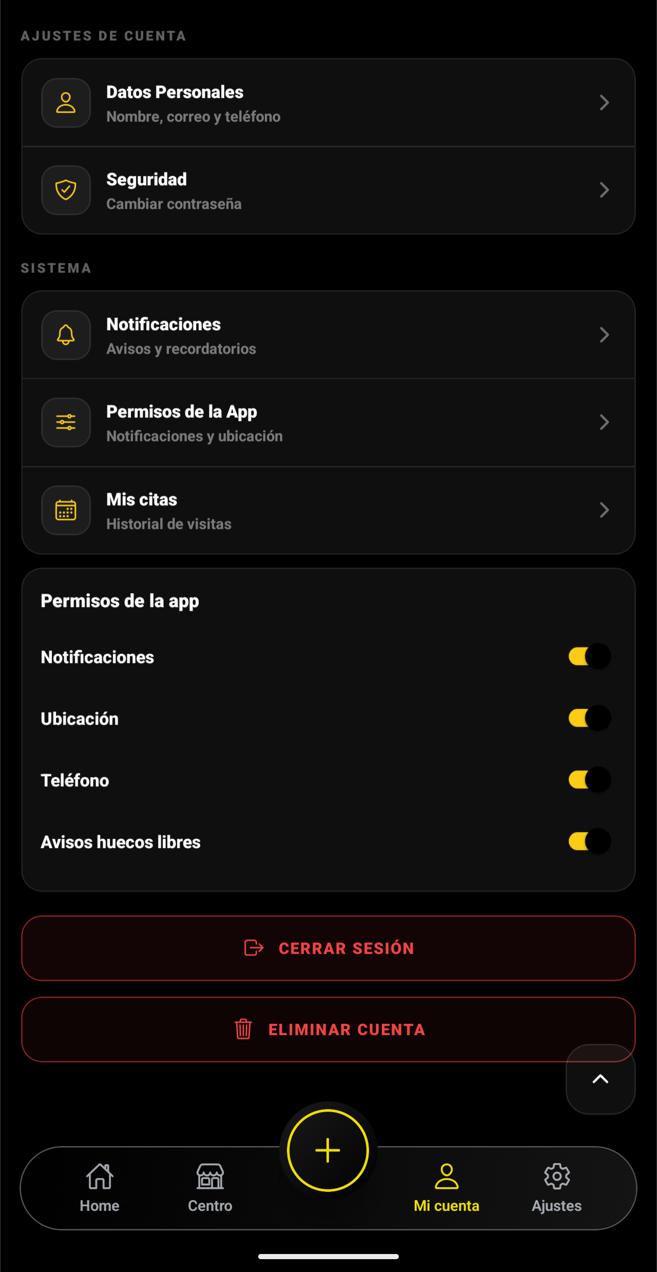 Huecos libres