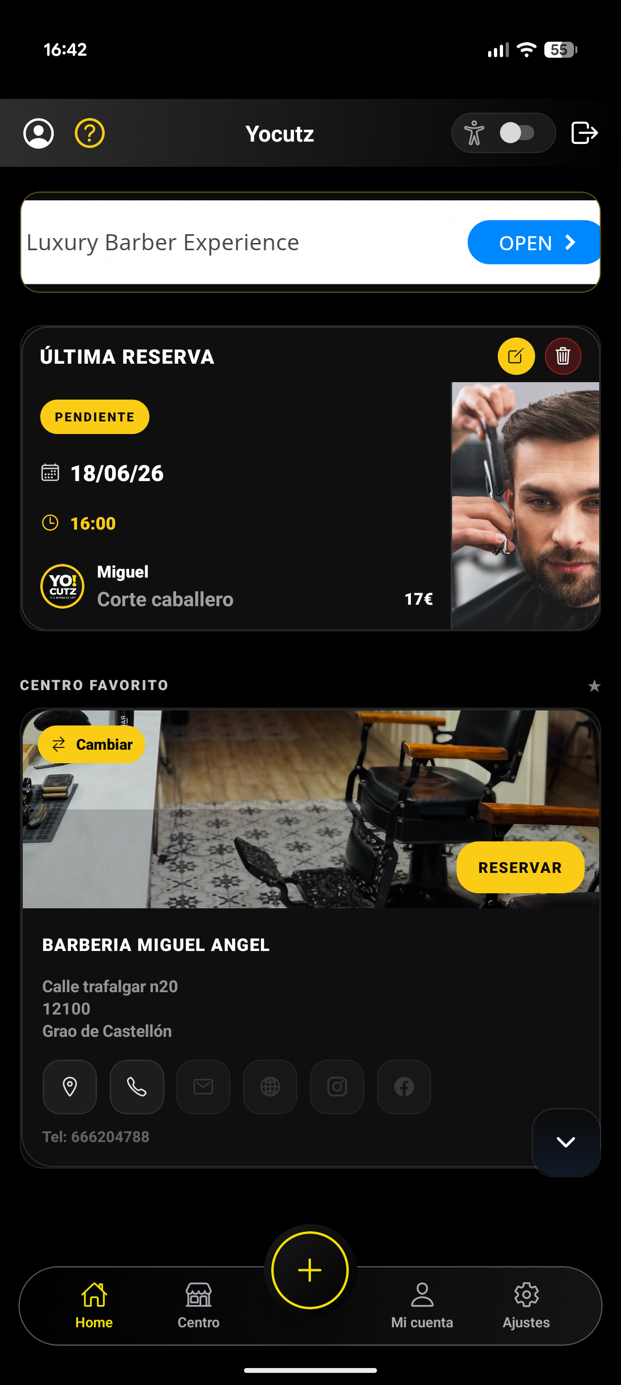 Inicio cliente
