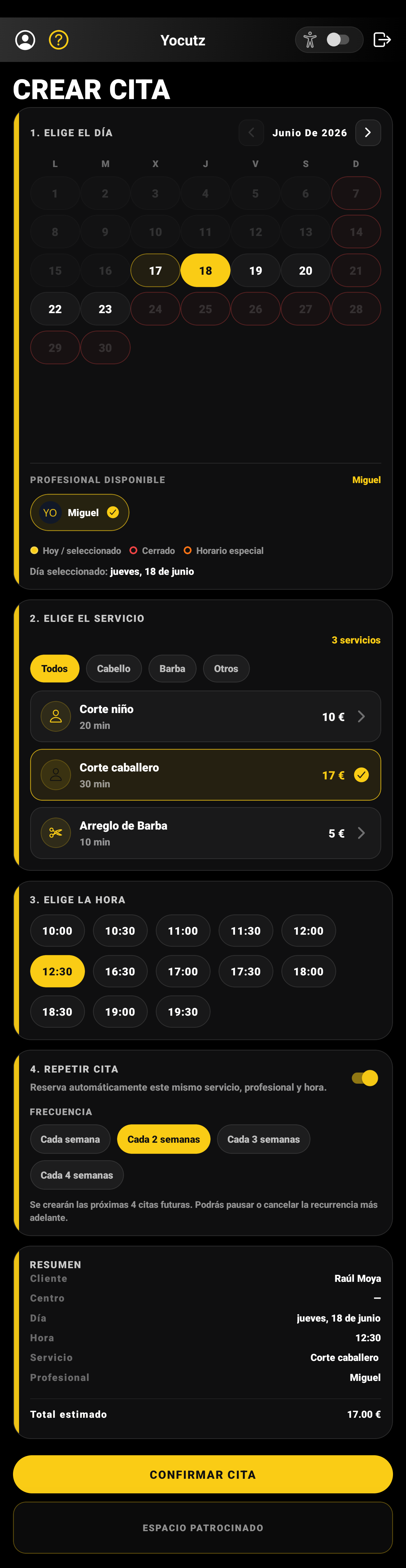 Reservar cita