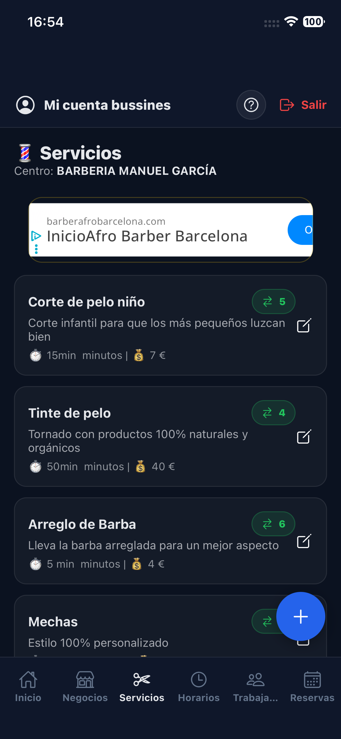 Servicios negocio